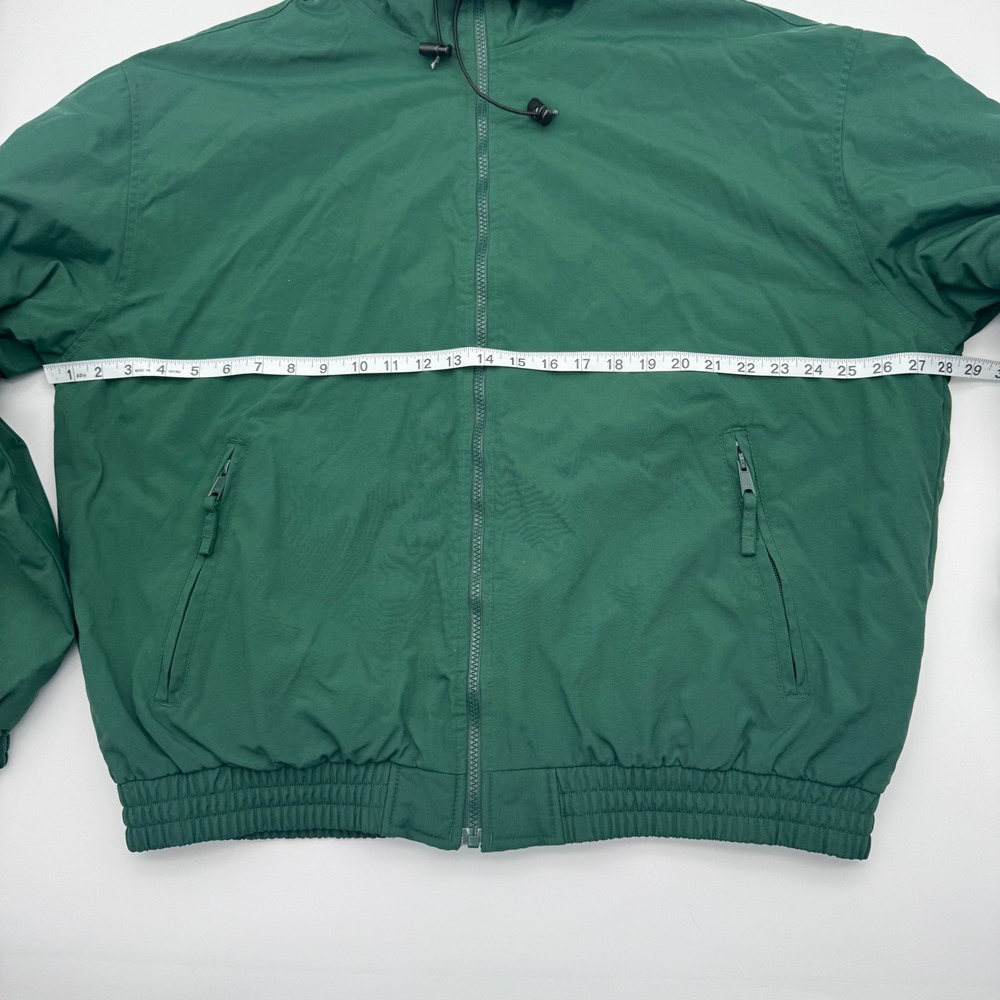Vintage Cabelas Outdoor Gear Mens XL Green Hooded Insulated Jacket Coat Gorpcore - Picture 7 of 8